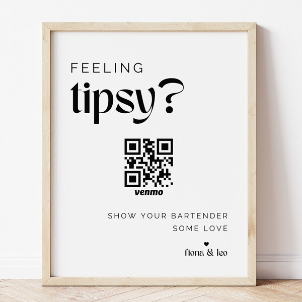 Feeling Tipsy Qr Code Editable Etsy