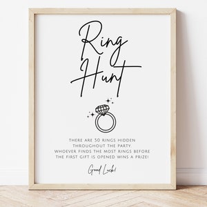 Ring Hunt Bridal Shower Games Instant Download Ring Hunt Signs for The Ring Game Fun Printable Game Editable Ring Game Bridal Shower image 10