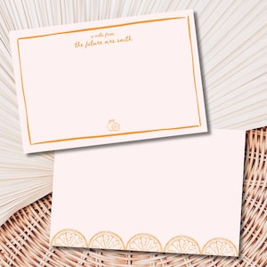 Citrus Bridal Shower Thank You Card Template, Editable She Found Her Main Squeeze Note Cards, Printable Summer Bridal Brunch Notes, BS52