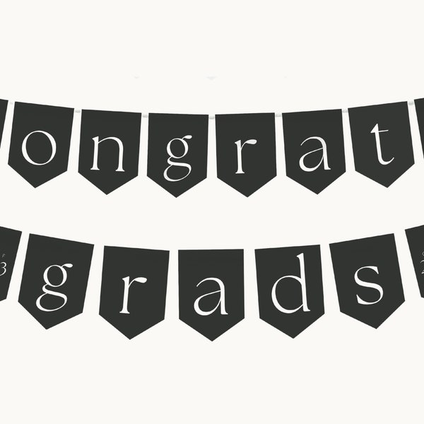 Modern Graduation Banner Templates | Cute Congrats Grad Banner for Class of 2023 | DIY Editable Minimalist Graduation Party Decor | GP7