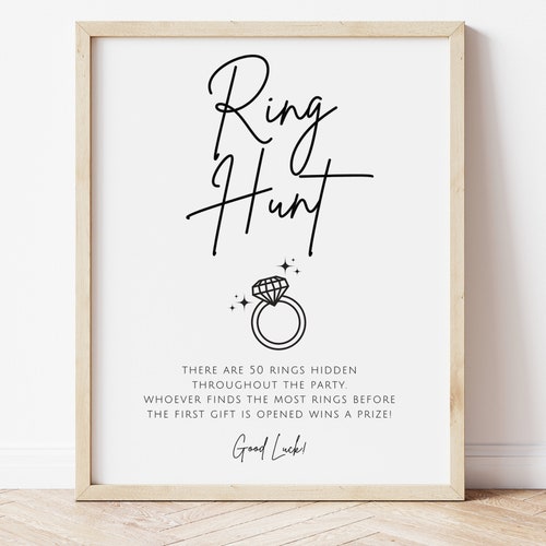 Juegos de búsqueda de anillos para despedidas de soltera Descarga instantánea / Señales de búsqueda de anillos para el juego del anillo / Juego divertido para imprimir / Juego de anillos editable para despedidas de soltera