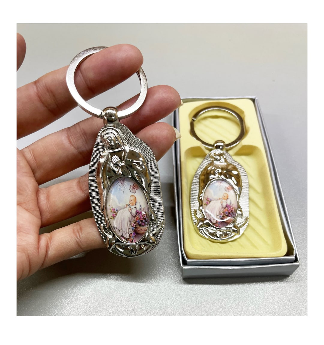 12 PCS Baptism Communion Keychain Party Favor for Boys and Girls ...