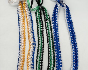 2023 Graduation Double Braided Ribbon Lei Handmade three color ribbon graduation gift for him/ her