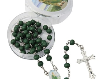 San Judas Favors Rosaries Cross Scented Recuerdos de Bautizo Rosario Saint Jude Car Auto Rosary, Baptism, Religious Gift - 12 PCS