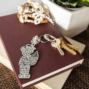 12 Glitter Silver Angel Halo Boy Baptism Wood Keychain Laser Wood Cut Cutout Favor Recuerdo De Bautizo Angel Party Favors Keepsake