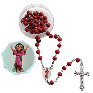 Divino Nino Divine Child Jesus Scented Rosary Recuerdos de presentacion de 3 Años Baptism Party Favor Baby Jesus - 12 PCS