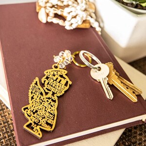 12 Glitter Gold Angel Halo Girl Baptism Wood Keychain Laser Wood Cut Cutout Favor Recuerdo De Bautizo Angel Comunión Party Favors Keepsake
