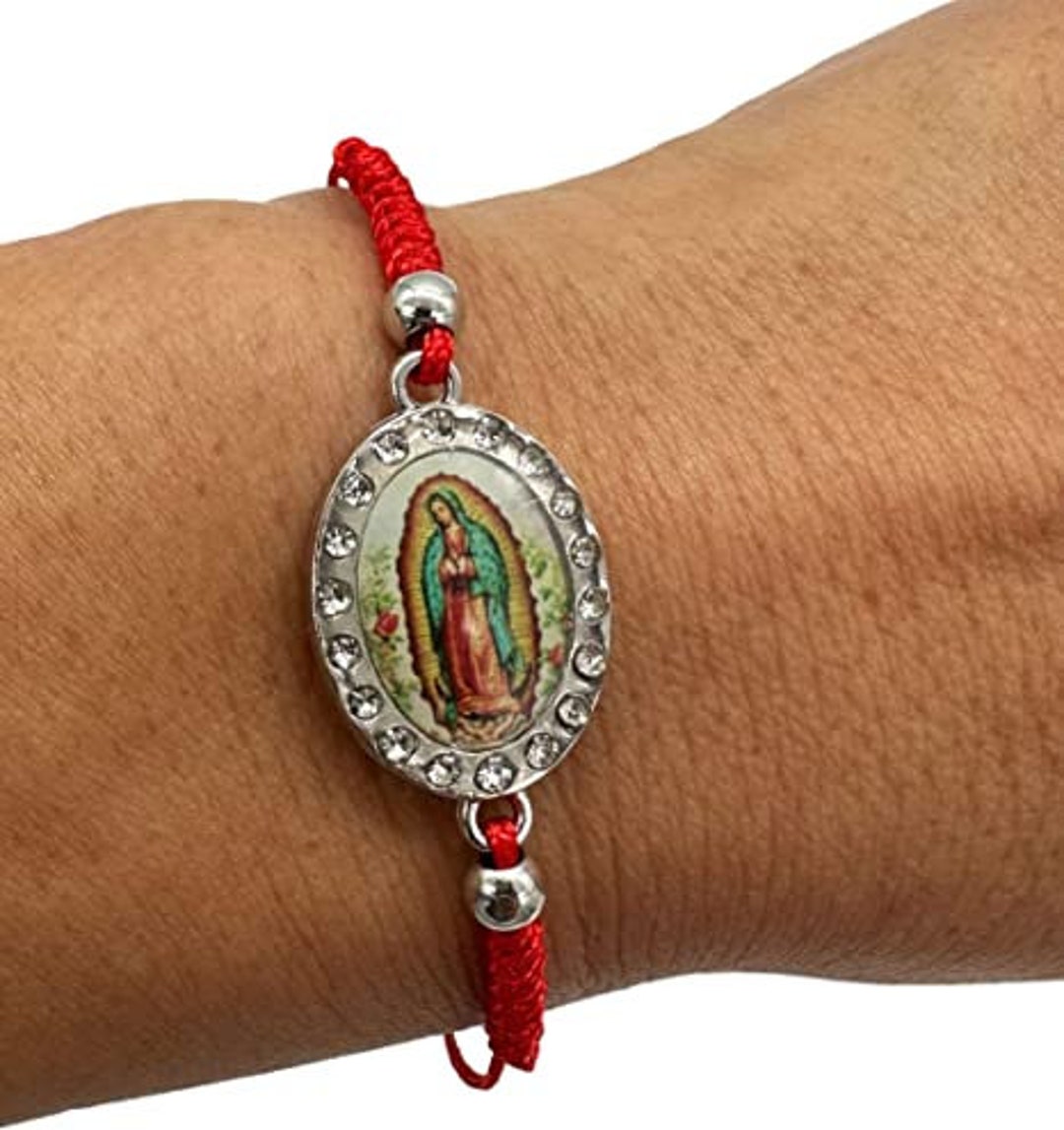 Virgin Mary Holy Mary Our Lady of Guadalupe Red String Red Bead