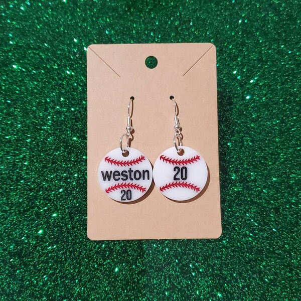 Baseball Earrings Etsy