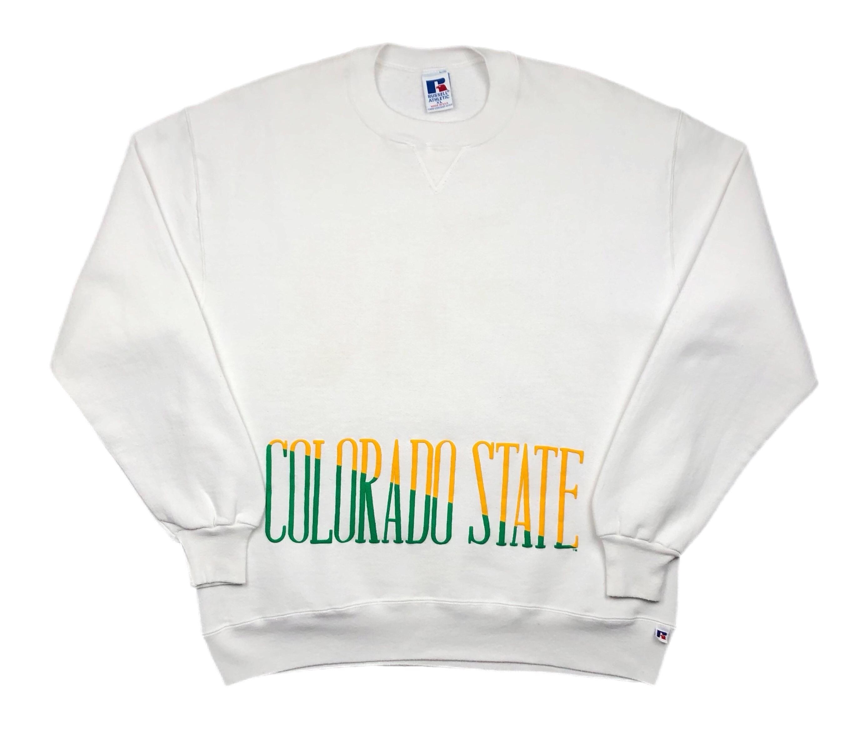 トップス 90s RUSSELL ATHLETIC college sweat shirt Vintage 90s Russell Athletic Blank Sweatshirt Size XXL Made