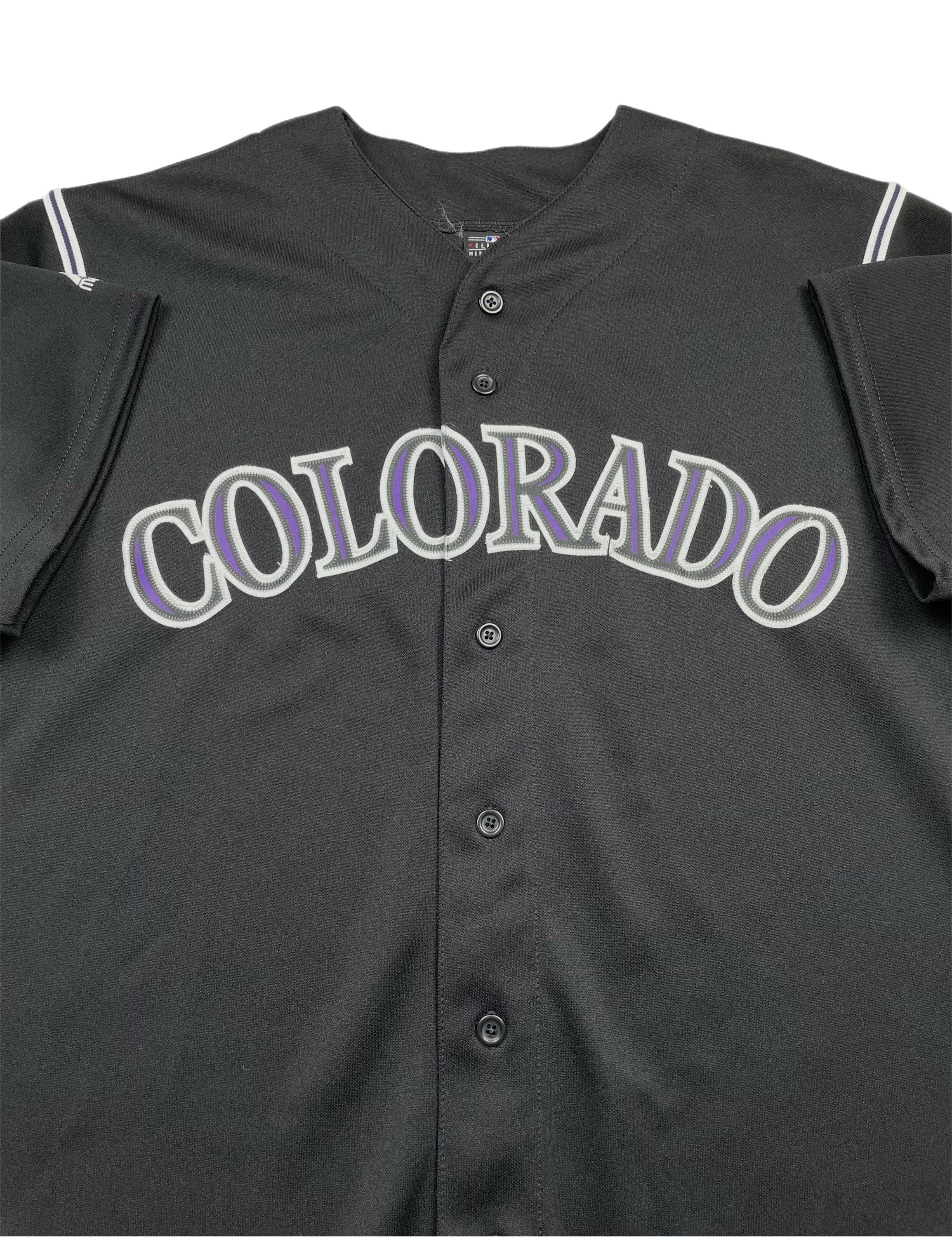 L USA製 90s Majestic ロッキーズ ゲームシャツ ブラック Vintage 90s Majestic Colorado Rockies MLB Jersey (XL) - Etsy