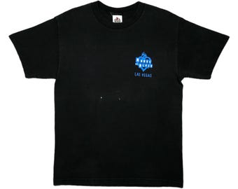 Vintage 90er Jahre House of Blues Las Vegas Grafik T-Shirt (Medium)