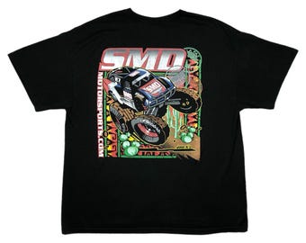 Vintage 90s SMD Motorsports Monster Truck Graphic T-Shirt (Large/XL)