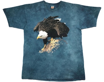 Vintage 90s American Bald Eagle Big Print Nature/Animal Graphic T-Shirt Size XL/XXL