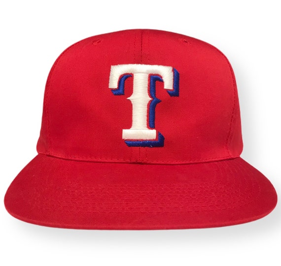 Vintage 90s Texas Rangers Plain Logo Outdoor Cap Snapback Hat 