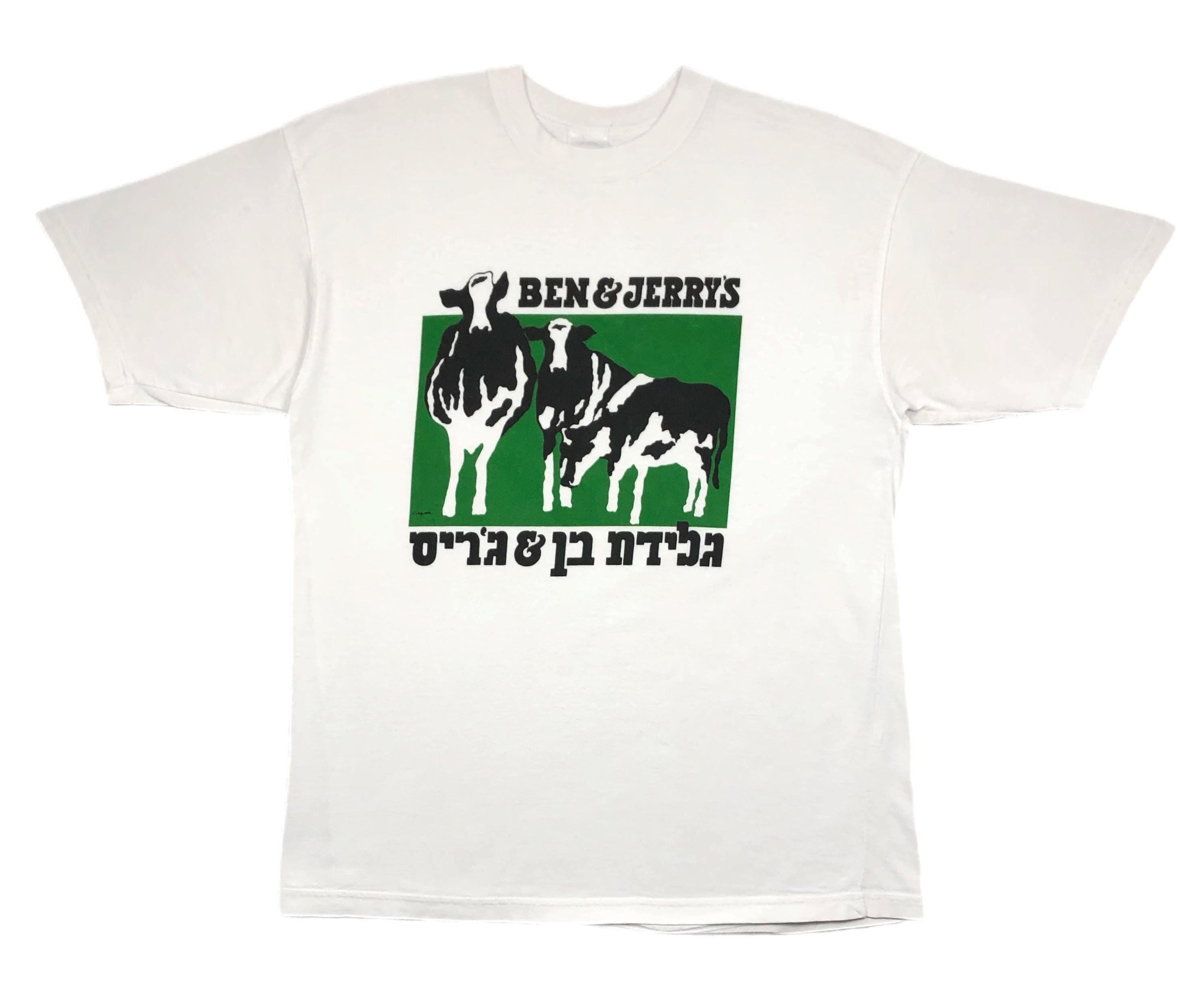 Vintage 90s Ben & Jerry's “israel's Finest” Graphic T-shirt (large