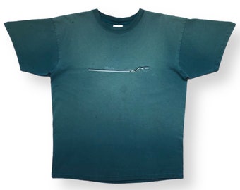 Vintage 90s San Segal Alaska Faded & Thrashed Embroidered Destination T-Shirt Size Large