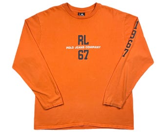 Vintage 90s Polo Ralph Lauren Jeans Company “1967” Long Sleeve T-Shirt (Large/XL)