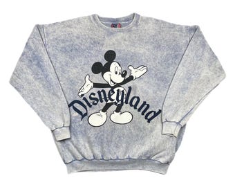 Vintage 80s/90s Disney Designs Mickey Mouse “Disneyland” Tye Dye Sweatshirt (XL/XXL)