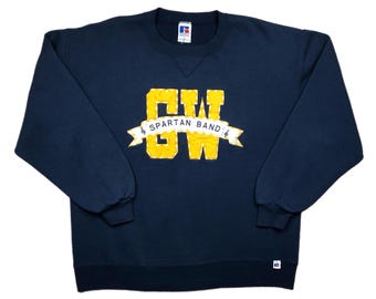 Vintage 1990s Russell Athletics Quarter Button Hoodie / 90s Hoodie