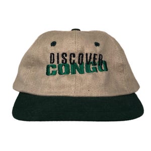 Vintage 90s Discovery Channel “Congo” Embroidered Pepsi Promo Strap Back Hat Cap