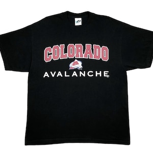 Vintage 90s/Y2K Colorado Avalanche Hockey Promotional NHL Graphic T-Shirt Size XL