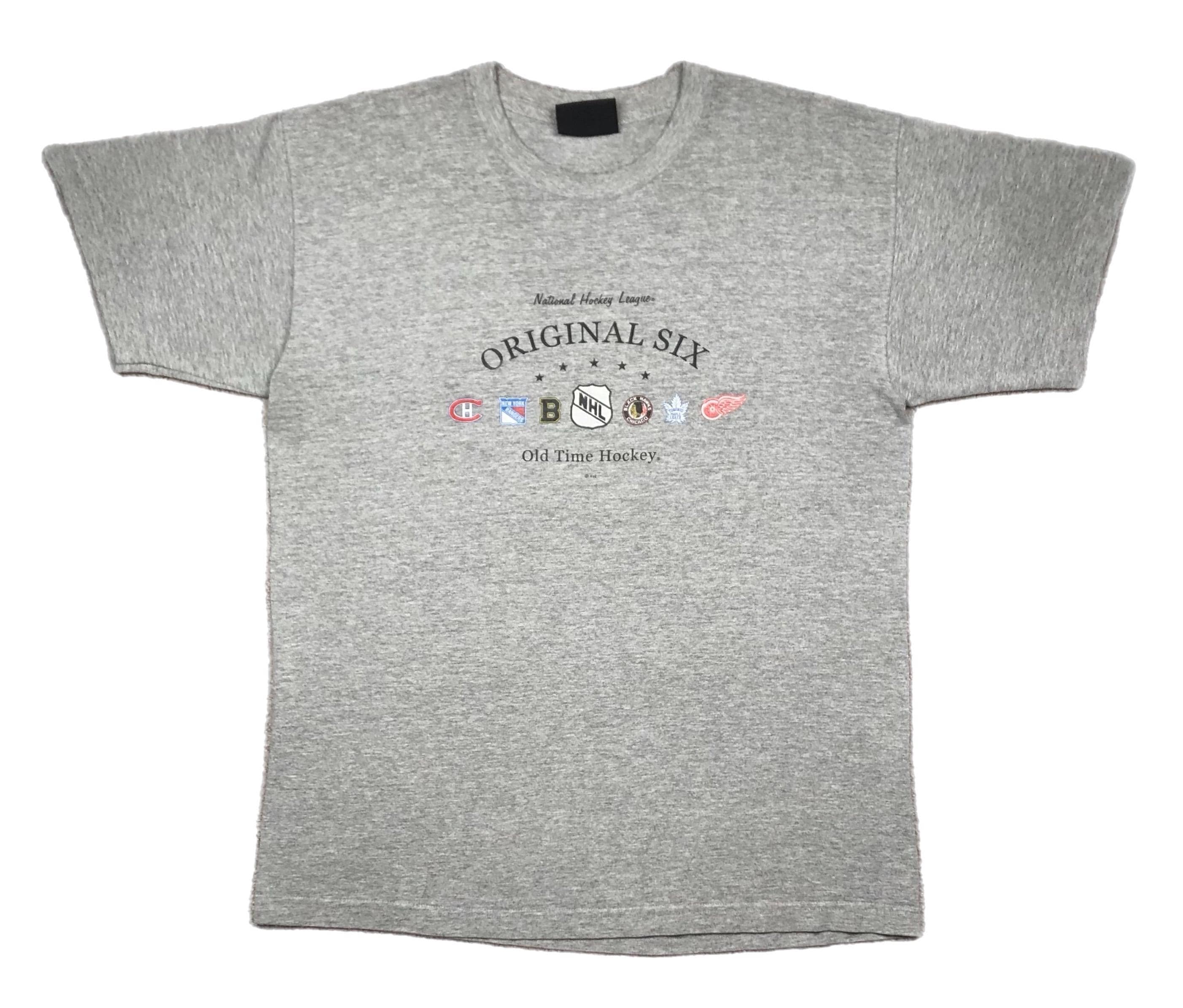 Vintage 90s/y2k NHL Original Six “old Time Hockey” Graphic T