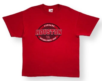 Vintage 90s/00s University of Houston Cougars Collegiate Graphic T-Shirt Size Large