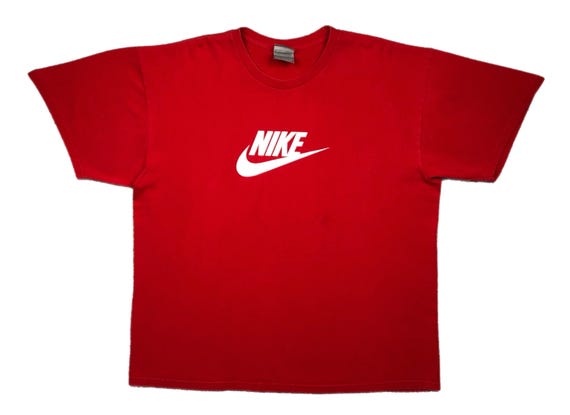 Vintage 90s/y2k Nike Center Logo Essential Swoosh Graphic T-shirt