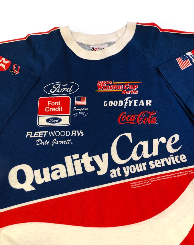Vintage 90s NASCAR Dale Jarrett All Over Print Sponsor Made in - Etsy