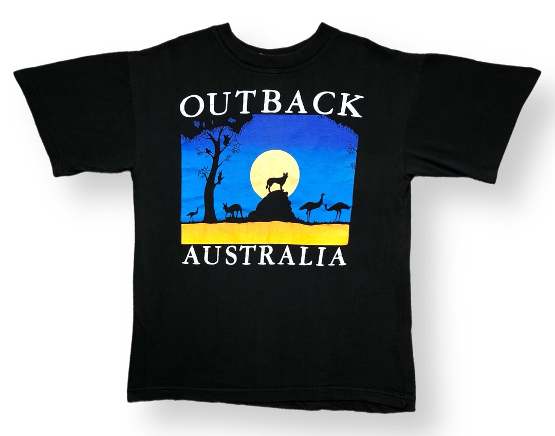 Vintage 90s Outback Australia Nature & Animals Faded Out Graphic T ...