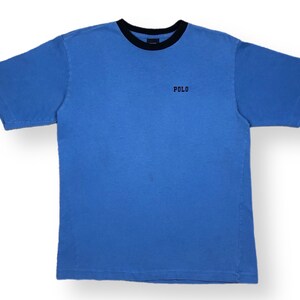 Vintage 90s Polo by Ralph Lauren Embroidered Spell Out T-Shirt Size Medium