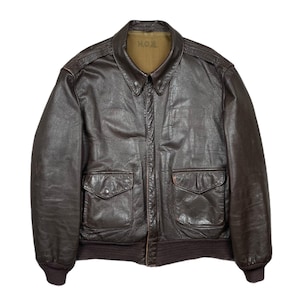 80 S Leather Bomber Jacket - Etsy