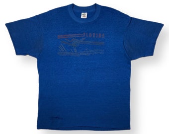 Vintage 90s Florida Faded Out/Distressed Destination/Souvenir Style Graphic T-Shirt Size XL