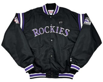 Colorado Rockies Vintage 90s Starter Satin Bomber Jacket - MLB