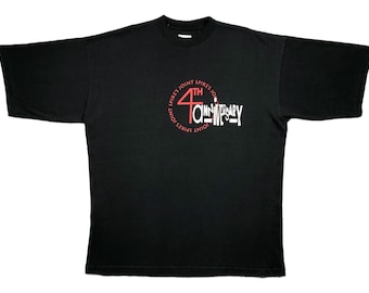 Camiseta gráfica vintage del aniversario de la producción cinematográfica conjunta de Spike de los años 90 (XL)
