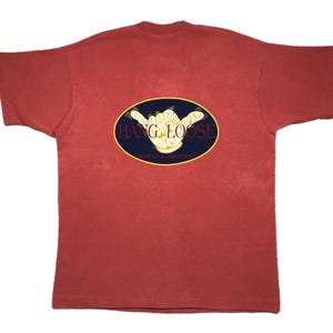 Vintage 90s Hang Loose Hawaii & Company Double Sided Surfing Style Graphic T-Shirt Size XL