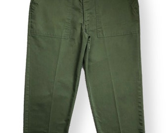 Vintage 70s/80s OG-507 Olive Green Poly/Cotton Military Utility Pants Size W34 L29