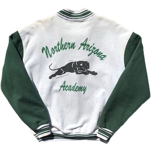 Vintage 90s Northern Arizona Academy Graphic Button Up Varsity Jacket Sweatshirt Size Large/XL image 1