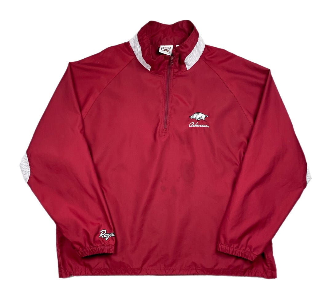 Vintage 90s/y2k Red Oak University of Arkansas Razorbacks Quarter Zip ...