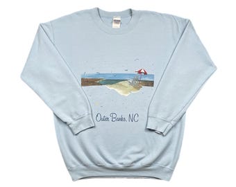 Vintage 90s Outer Banks North Carolina Beach Crewneck Sweatshirt (Large/XL)