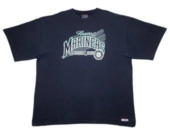 Vintage 1997 Seattle Mariners Baseball American League MLB Graphic T-Shirt Size XXL