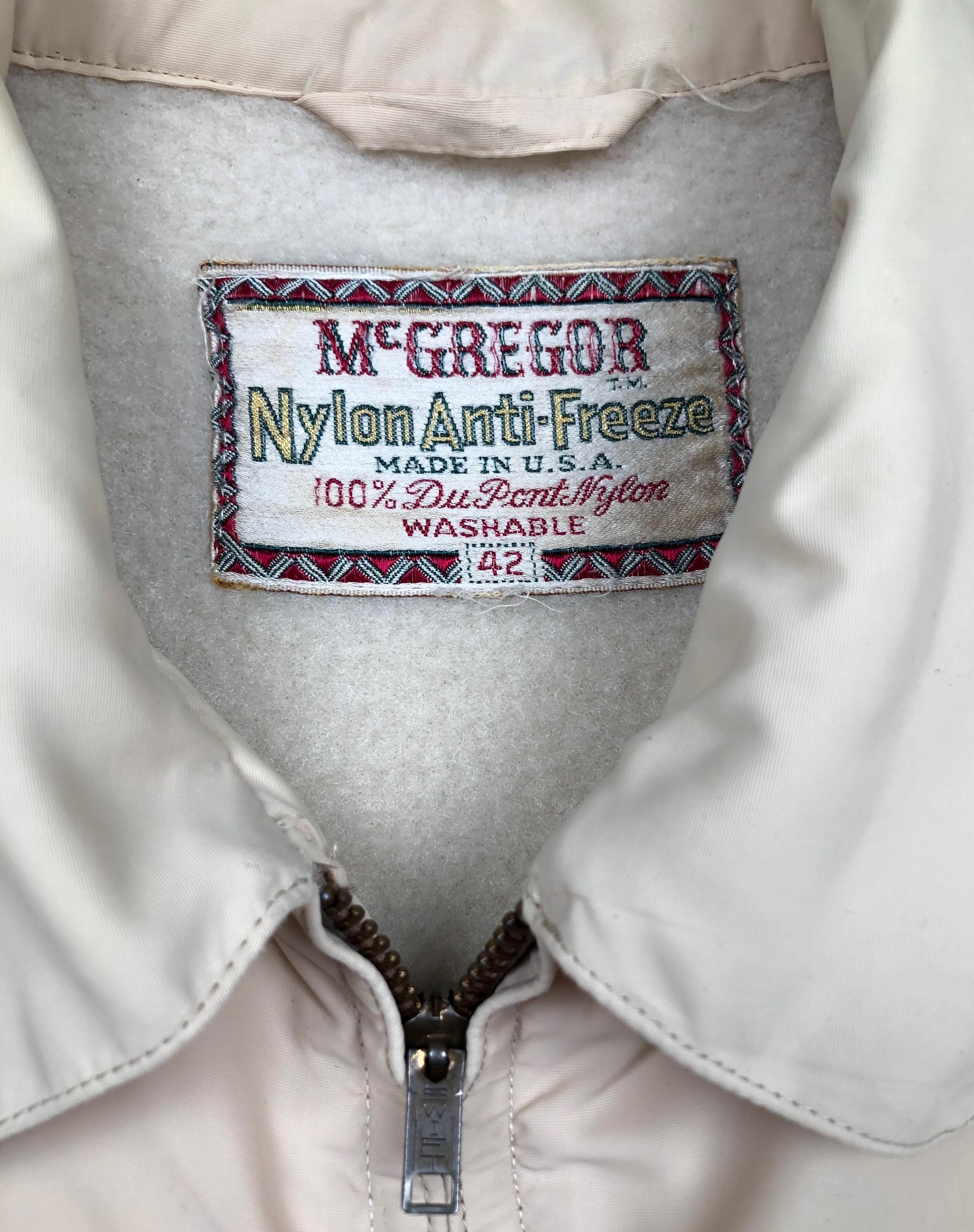 Vintage 50s/60s Mcgregor Anti-freeze Made in USA Nylon Full
