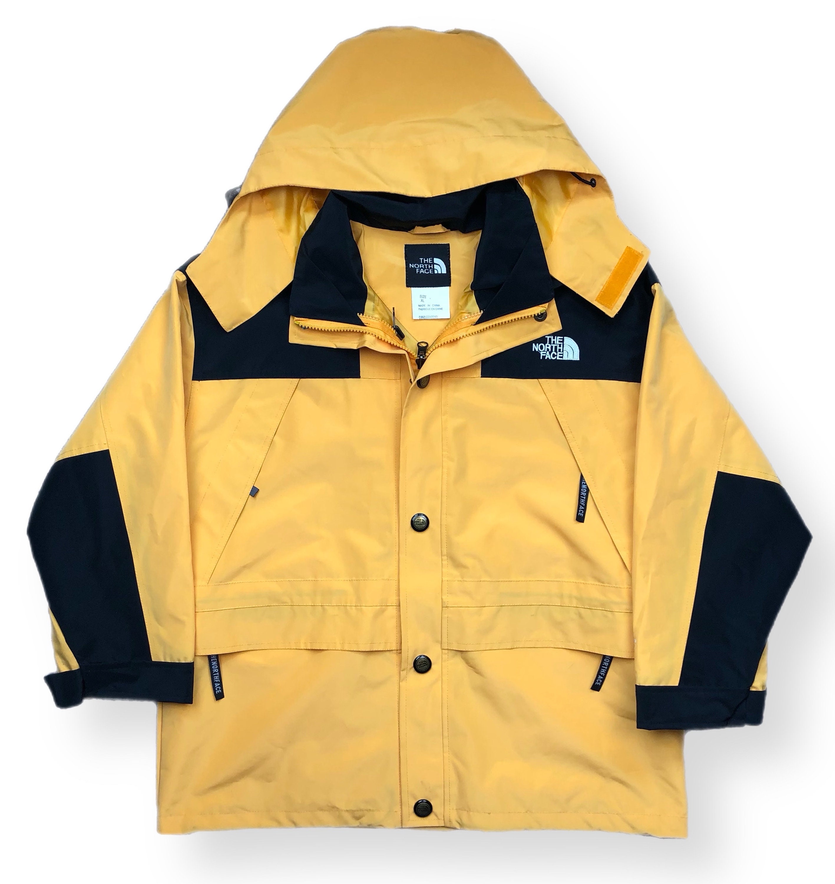 Vintage 90s the North Face Yellow Gore-tex Multi-pocket Vintage 90s the North Face Yellow Gore-tex Multi-pocket