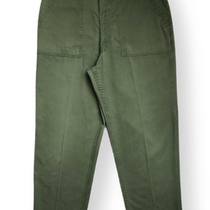 Vintage 60s OG-107 Olive Green 4 Pocket Military Trouser Pants Size W36 L30