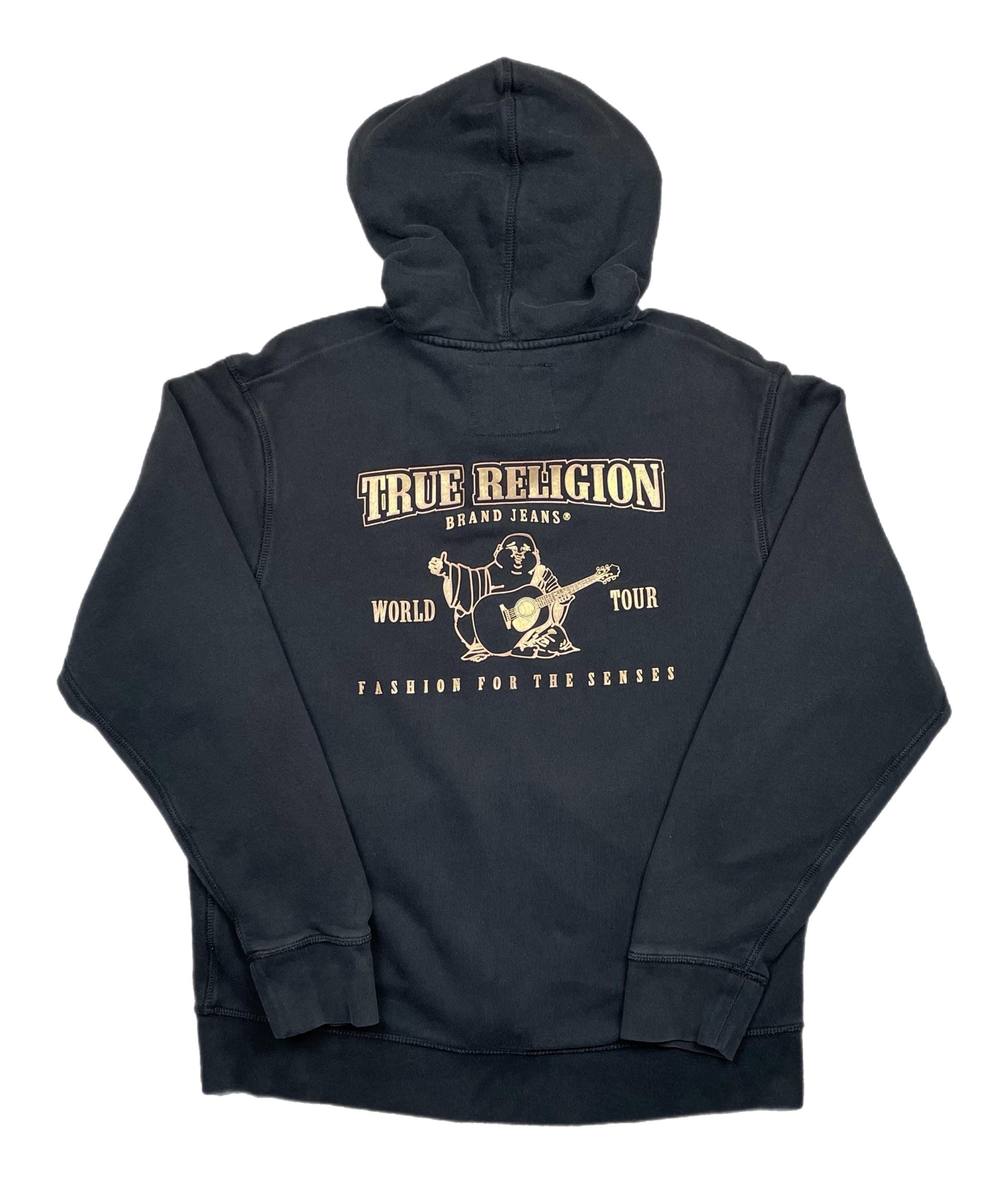 Y2K True Religion Faded Black Zip Hoodie (large) - Etsy