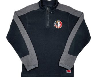 Vintage 90s Nike Team Florida State University Seminoles Quarter Zip Fleece (Small/Medium)