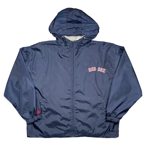 美品 majestic BOSTON RED SOX ナイロンJKT 2XL Boston Red Sox Majestic Jacket Mens Large Navy Blue MLB