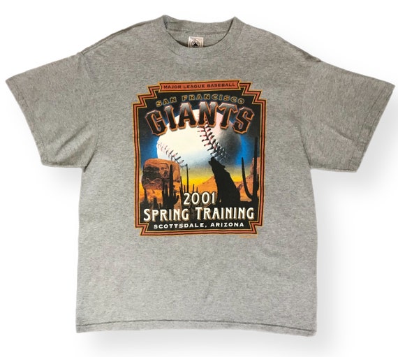 Vintage 2001 San Francisco Giants Baseball Spring Training Scottsdale  Arizona Dessert Nature Wolf T-Shirt Size Large