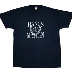 Vintage 80s/90s Russell Athletic Bangs McCullen Law Firm Made in USA Graphic T-Shirt Size Medium